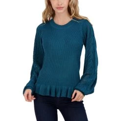 Cheapest 🌟 Jessica Simpson Gemma 👩 Womens Ruffled Crewneck Pullover Sweater ⌛ -Cheap Botkier Store 01f32396aaea429893a6f0ccf1307ec5 1080x