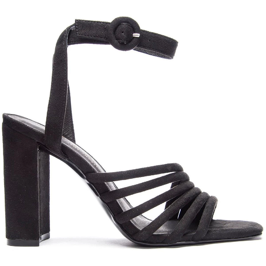 Cheap 🎉 Chinese Laundry Jonah 👩 Womens Fine Suede Square Toe Heel 🩴 Sandals 🌟 4 Cheap 🎉 Chinese Laundry Jonah 👩 Womens Fine Suede Square Toe Heel 🩴 Sandals 🌟 - Image 2