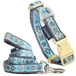 Cheap 🤩 Touchdog 'Shape Patterned' Tough Stitched Embroidered Collar and Leash 🌟