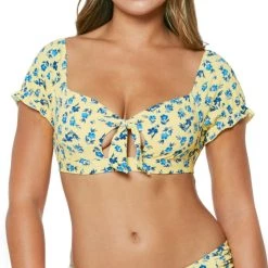 Flash Sale 😀 women Jessica Simpson Floral Delight Puff Sleeve Top 🥰