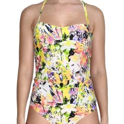 Coupon 🥰 Jessica Simpson 👩 Womens Printed Peplum One-Piece 🩱 Swimsuit 😍