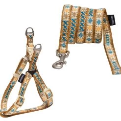 Buy ๐ Touchdog 'Caliber' Embroidered Designer Fashion Pet ๐ Dog Leash and Harness Combination ๐