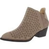 Deals 🤩 Chinese Laundry Cambria 👩 Womens Faux Leather Perforated Ankle 🥾 Boots 🤩