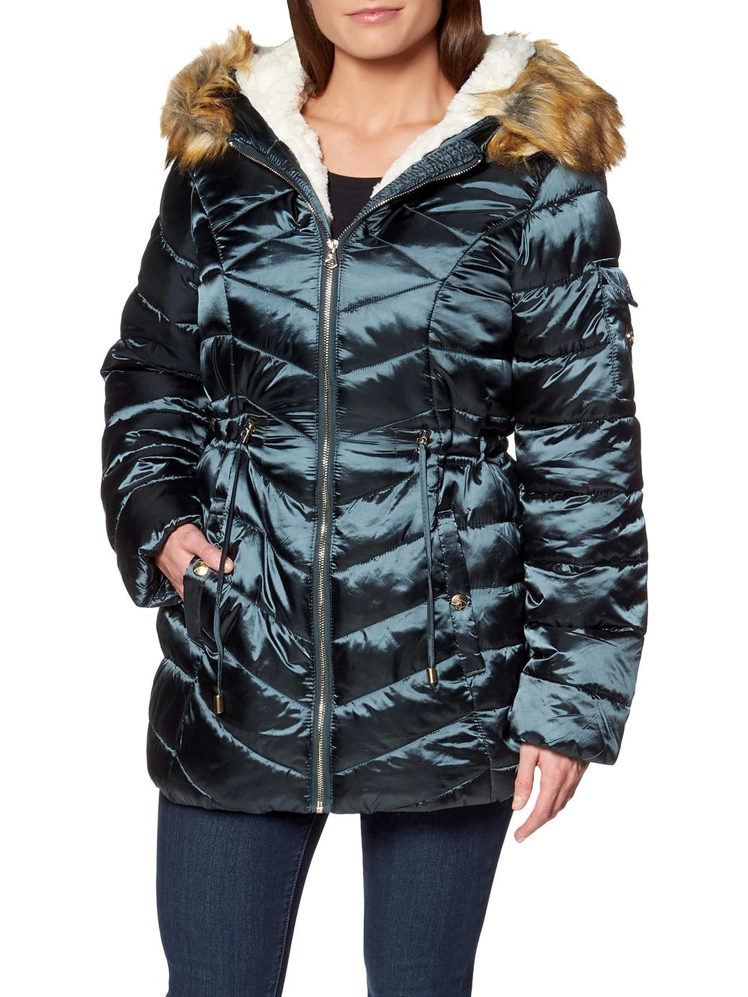 Buy 🌟 Jessica Simpson 👩 Womens Faux Fur Water Resistant Puffer 🧥 Coat 💯 9 Buy 🌟 Jessica Simpson 👩 Womens Faux Fur Water Resistant Puffer 🧥 Coat 💯 - Image 7