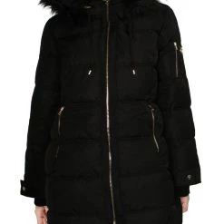 Promo 👏 Jessica Simpson 👩 Womens Water Resistant Midi Puffer 🧥 Coat 👏