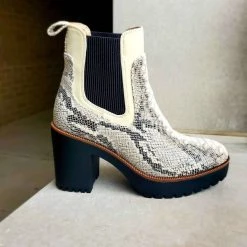 Wholesale ✨ Chinese Laundry 👩 Women'S Good Day Bootie in Cream/Grey Snake ❤️