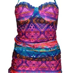 Wholesale 🔥 Jessica Simpson 👩 Womens Printed Ruffled One-Piece 🩱 Swimsuit 👏