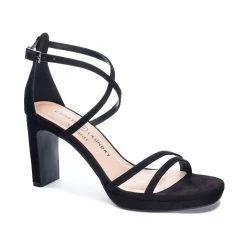 Best reviews of 🔥 Chinese Laundry 👩 women Taryn 👗 Dress Heel 🩴 Sandal in Black Fine Suede ✔️