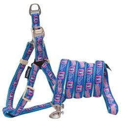 Cheap 🎉 Touchdog 'Bone Patterned' Tough Stitched 🐶 Dog Harness and Leash ✔️