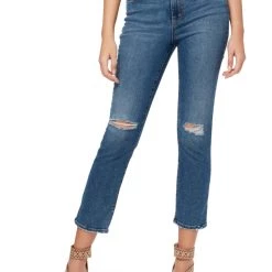 Cheapest 🔔 Jessica Simpson 👩 Womens Ankle Ripped Straight Leg 👖 Jeans 🤩