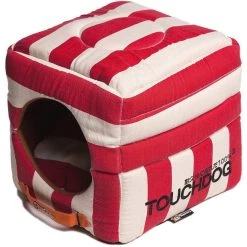 Deals 🥰 Touchdog 'Polo-Striped' 2-in-1 Convertible and Collapsible 🐶 Dog and Cat Bed 🎉