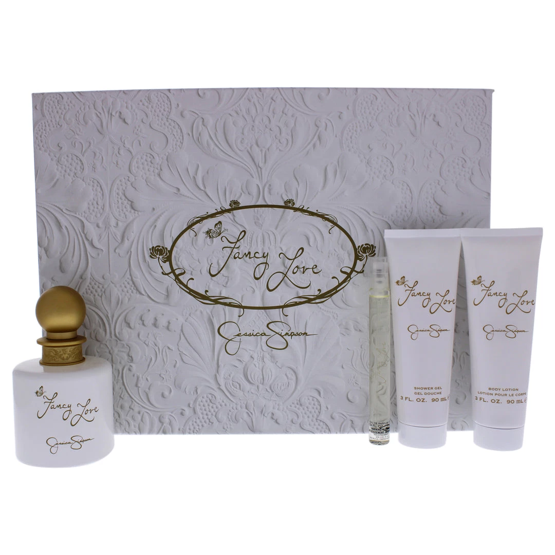 Best Sale ๐ Fancy Love by Jessica Simpson for ๐ฉ Women - 4 Pc Gift Set 3.4oz EDP Spray, 0.34oz EDP Mini Spray, 3oz Body Lotion, 3oz Bath and Shower Gel โ 3 Best Sale ๐ Fancy Love by Jessica Simpson for ๐ฉ Women - 4 Pc Gift Set 3.4oz EDP Spray, 0.34oz EDP Mini Spray, 3oz Body Lotion, 3oz Bath and Shower Gel โ