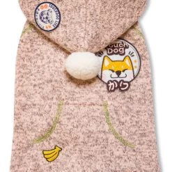 Budget 🧨 Touchdog Hippie Embellished Sleeveless Pompom Hooded Fashion 🐕 Dog Sweater 😀