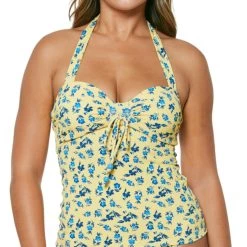 Cheapest 🔔 women Jessica Simpson Floral Delight Tankini Top 🌟