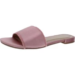 Outlet 🔔 Chinese Laundry Pattie 👩 Womens Satin Open Toe Flat 🩴 Sandals 🛒