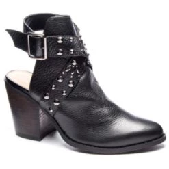 Best Pirce ✔️ Chinese Laundry Small Town 👩 Womens Leather Ankle Strap Block 👠 Heels 🛒