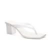 Promo 🤩 Chinese Laundry 👩 women Marna Heeled 🩴 Sandal In White 🤩