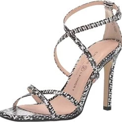 Budget 😉 Chinese Laundry 👩 women Jaydee Strappy Heeled 🩴 Sandal in White/Black 😉